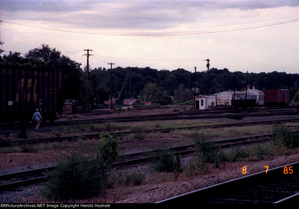 Seaboard System train switching the yard